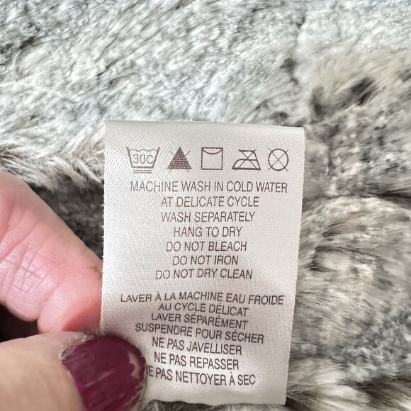 Lolē Faux suede faux fur taupe coat ultra soft and warm Medium - Picture 11 of 12